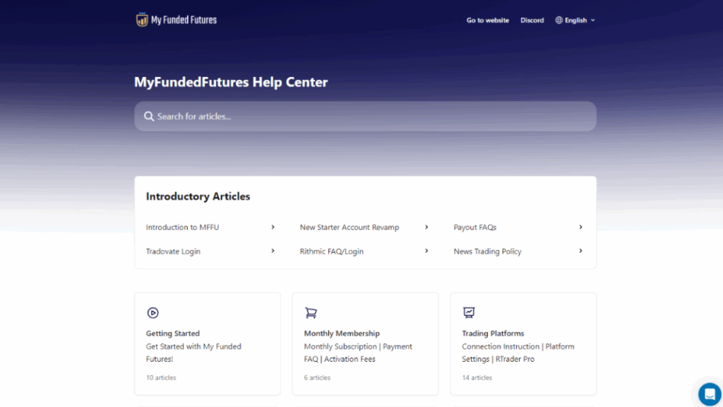 My Funded Futures proprietary trading platform, challenges, dashboard, and rules - Preview 7